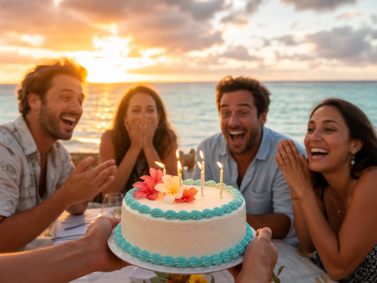 Birthday surprise on board