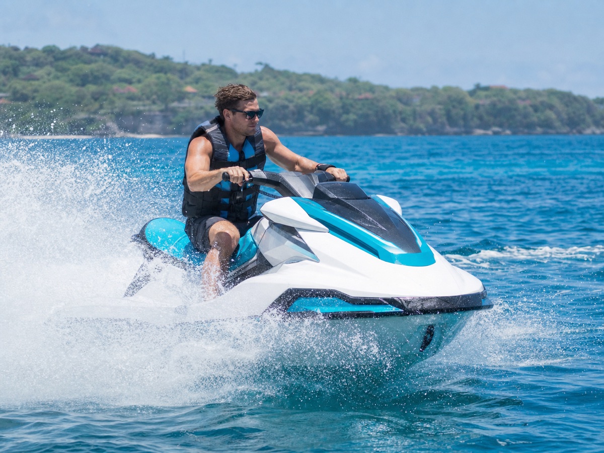 Watersports alongside the boat