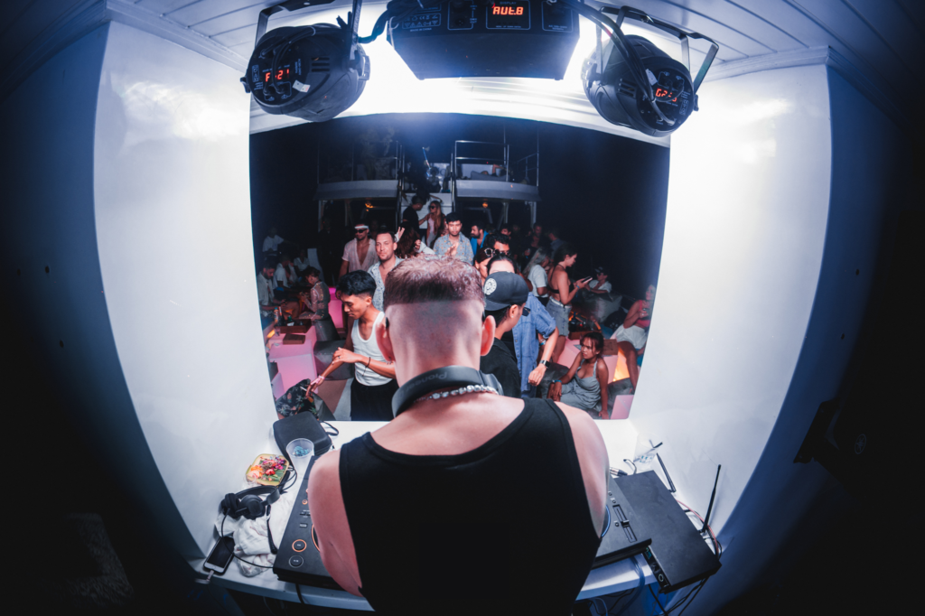 Boat party with music in Bali